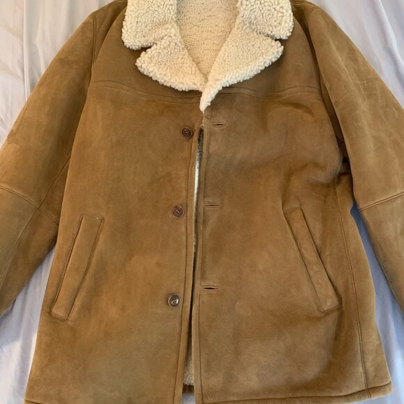 Men's Brooks Brothers Shearling Leather jacket Large